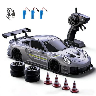 Actualia 2.4GHz RC Drift Car, 1:20 Scale Remote Control Car with LED Lights, 4WD High Speed RC Vehicle Gift for Adults, Racing & Drifting Tires