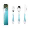 3-Piece Kids Silverware Set, Stainless Steel Reusable Children Safe Knife Spoon Fork Set With Storage Case Ocean Sea Beach Palm Leaves Children Flatware Set For Kids Lunch Box view 1