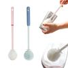 2PC 360 Flexible Silicone Bottle Brush with Long Handle, Soft Bottle Cleaning Brush for Narrow Neck Bottles, Water Bottles, Glassware and Flasks (Light Blue+Pink) view 1