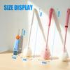2PC 360 Flexible Silicone Bottle Brush with Long Handle, Soft Bottle Cleaning Brush for Narrow Neck Bottles, Water Bottles, Glassware and Flasks (Light Blue+Pink) view 4