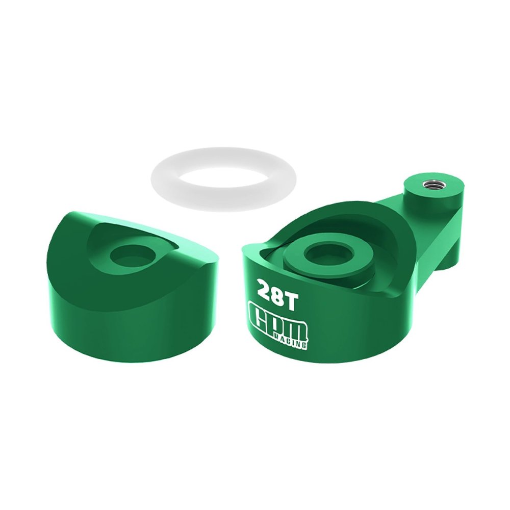 Aluminum 7075 Alloy Steering Horn 28T Servo Saver for Axial 1:30 SCX30 Ford Bronco / SCX30 Jeep Wrangler JLU/Chevrolet K10 Rock Crawler Upgrades - Green