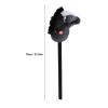 Nurnesy Plush Horse Riding Stick, Horse Stick Toy 70cm Plush and PVC Cartoon Simulated Handcrafted Hobby (Black) view 2