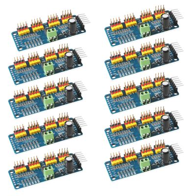 10Pcs PCA9685 16 Channel 12 Bit PWM Servo Driver Board IIC Interface PCA9685 Module Controller Compatible with Raspberry Pi