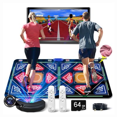 OZLET Single/Double HDMI Musical Electronic Dance mat with a Camera,a 64G Large Memory Card,Including 1030 Games,81 Music Videos,650 Songs,Suitable for TV use,a Luxurious Gift for Boys and Girls
