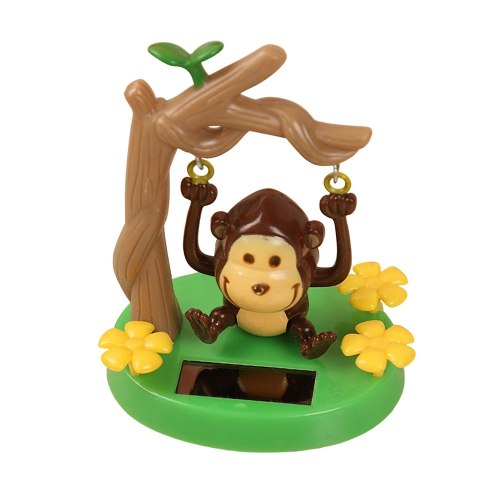 BEAHING Solar Dancing Animal Toys Cute Solar Monkey Swinging Car Dashboard Bobbleheads Dancer Decorations Desktop Ornaments for Office, Toys