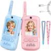 Video Walkie Talkies for Kids, 2 Pack Rechargeable Video Intercom Kids Walkie Talkies, Long Range Two Way Radio with 4 Voice Effects, Kid Indoor Outdoor Toys Birthday Gift for Age 3-12(Blue/Pink) view 1