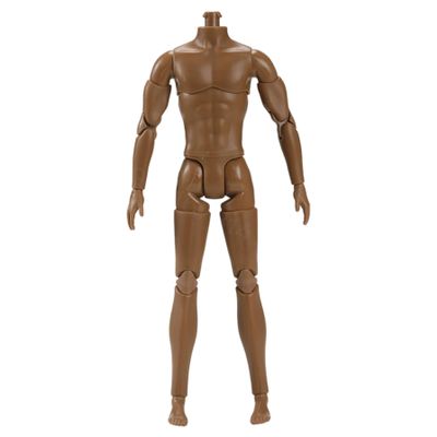 1/6 Scale Action Figure Multi Jointed Movable Male Muscular Action Figure Body for Display Doll Collection Brown 1/6 Scale Body Custom Figures.