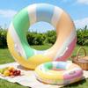 2PCS 47"+30" Fruit Floats for Adults Rings Pool Float Large Swim Ring for Adults,30 Inch+47Inch Classic Striped Teens Adult Inner Tubes Summer Beach Bachelorette Party (Ic-Cream,2) view 3