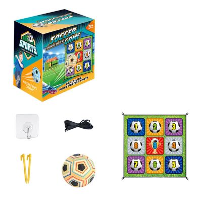 150x150cm Football Precision Target Game with Ball - Foldable Flannel Mat Goals Toy, Indoor Outdoor Gift for Kids 8-12, Birthday Xmas Party Favor