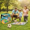 150x150cm Football Precision Target Game with Ball - Foldable Flannel Mat Goals Toy, Indoor Outdoor Gift for Kids 8-12, Birthday Xmas Party Favor view 4