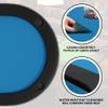 LALFPET 8-Player Oval Poker Table - 71 Inch Collapsible Texas Holdem and Blackjack Card Game Table with Collapsible Legs,Padded Rails, Plastic Cup Holders view 4