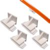 4 Pack Single Lane Track Wall Mount, Compatible with Hot Wheels 1/64 Scale Cars and Trucks, Race Track Accessory for Vertical Gravity Racing Setup & Floating Collection Display (White) view 1