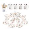 Odoria 1/12 Dollhouse Miniature Tea Set Porcelain 15Pcs Dolls Decoration Accessories with 16Pcs Miniatures Kitchen Plates Cutlery Set and Cooking Supplies, Cherry view 1