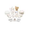 Odoria 1/12 Dollhouse Miniature Tea Set Porcelain 15Pcs Dolls Decoration Accessories with 16Pcs Miniatures Kitchen Plates Cutlery Set and Cooking Supplies, Cherry view 2