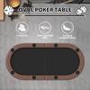 LALFPET 8-Player Oval Poker Table - 71 Inch Collapsible Texas Holdem and Blackjack Card Game Table with Collapsible Legs,Padded Rails, Plastic Cup Holders view 4