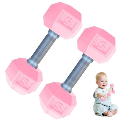 2 Pcs Dumbbells for Baby Mini 1.8x4.7 In Silicone Hand Weight Lifting Set for Fitness Exercise Funny Sport Toys for Toddlers Ideal (Style 1) Kids Weight Set Dumbbell Baby Dumbbell.