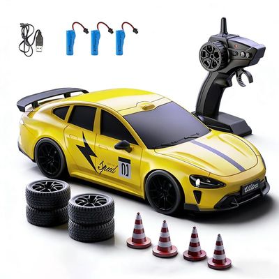 Actualia 2.4GHz RC Drift Car, 1:20 Scale Remote Control Car with LED Lights, 4WD High Speed RC Vehicle Gift for Adults, Racing & Drifting Tires