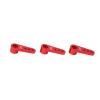 Aumotop 3pcs RC Aluminum 25T Servo Horns Easy to Carry and Install Upgrade Parts for Remote Control Car Hobbyists, Strong and Durable Material (Red) view 2