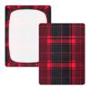 Blueangle Fitted Crib Sheet Standard Baby Crib Toddler Mattress - Cotton Soft Breathable Crib Sheets with Red and Black Plaid849 view 2
