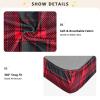 Blueangle Fitted Crib Sheet Standard Baby Crib Toddler Mattress - Cotton Soft Breathable Crib Sheets with Red and Black Plaid849 view 4