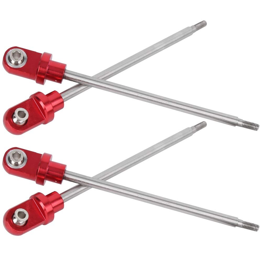 RC GTX Steel Shock Shafts with Rod Ends Fit for TRAXXA 1/5 X MAXX Truck (Red)