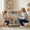 Brrnoo Wooden Play Kitchen Toy Set, Toy Kitchen Set, Children with Oven and Sink, Crafted from Solid Wood, for Kids Ages 3+, Educational Gift (68 * 26 * 78) view 4