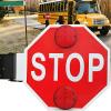 18" LED Flashing Stop Sign for School Buses - DC 12V/24V Traffic Safety Light - Bright Public Warning Sign for Enhanced Visibility and Safety view 1