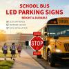 18" LED Flashing Stop Sign for School Buses - DC 12V/24V Traffic Safety Light - Bright Public Warning Sign for Enhanced Visibility and Safety view 2