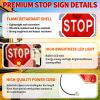 18" LED Flashing Stop Sign for School Buses - DC 12V/24V Traffic Safety Light - Bright Public Warning Sign for Enhanced Visibility and Safety view 4