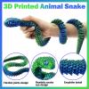 30 Inch 3D Printed Animals Snake, Surprise Mystery Fidget Anaconda Toy, Fake Python Statue with Realistic Eyes3-D Print Articulated Viper Cobra Collectible for Home Office (LSL) view 2