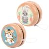Wooden Yoyo 2Pcs 1.57x1.34 Cartoon Animal Pattern Yoyo Kids Natrual Wooden Portable & Lightweight Yo-Yo Fun Amateurish - for Kids and Adults Playing. view 1