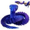 24 Inch 3D Printed Animals Snake, Surprise Mystery Fidget Anaconda Toy, Fake Python Statue with Realistic Eyes3-D Print Articulated Viper Cobra Collectible for Home Office(LSZ) view 1