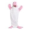 Animal Mouth Sleeping Bag, Flannel Crocodile Shark Blanket, Wearable Plush Pajama Sleeping Sack for Home & Travel (Pink, S) view 2
