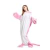 Animal Mouth Sleeping Bag, Flannel Crocodile Shark Blanket, Wearable Plush Pajama Sleeping Sack for Home & Travel (Pink, S) view 3