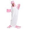 Animal Mouth Sleeping Bag, Flannel Crocodile Shark Blanket, Wearable Plush Pajama Sleeping Sack for Home & Travel (Pink, S) view 4