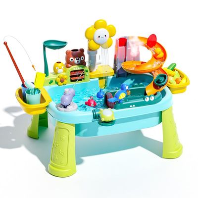 BaiLuSong Water Table with Pump Indoor/Outdoor - Functional Sensory Water Circulation with Controlled Flow Sensory Toy for Toddler 1-3 - Hours Independent Play, Kept Your Kids Busy - 23 * 13 * 17in