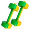 Alasum Kids Dumbbells Plastic Dumbbell Toy Fitness Barbell Set for Children Lightweight Safe Ergonomic Grip Arm Shoulder Muscle Development Home Exercise(green & Yellow Patchwork) view 1