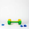Alasum Kids Dumbbells Plastic Dumbbell Toy Fitness Barbell Set for Children Lightweight Safe Ergonomic Grip Arm Shoulder Muscle Development Home Exercise(green & Yellow Patchwork) view 4