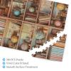 RMYRHQ Nostalgic Explorers Shelf Wooden Puzzles for Adults 500pieces Retro Globes&Weathered Books Art Relaxing Activity for Cozy Evenings&Solo Relaxation Great Gifts to Graduations&Thanksgiving view 4