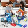 Fistone Kids Parking & Car Wash Playset with Car Launcher Function and 3 Color-Changing Cars Fun Racing & Car Wash Toy for Children view 2
