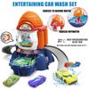 Fistone Kids Parking & Car Wash Playset with Car Launcher Function and 3 Color-Changing Cars Fun Racing & Car Wash Toy for Children view 3