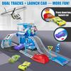 Fistone Kids Parking & Car Wash Playset with Car Launcher Function and 3 Color-Changing Cars Fun Racing & Car Wash Toy for Children view 4