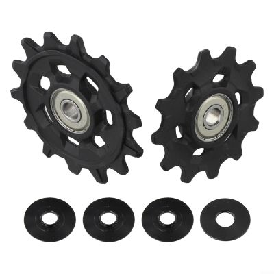 12T+14T Aluminium Rear Derailleur Pulley Guide Wheel Set for SRAM for Eagle 12-Speed XX1/X01/GX/SX, Black