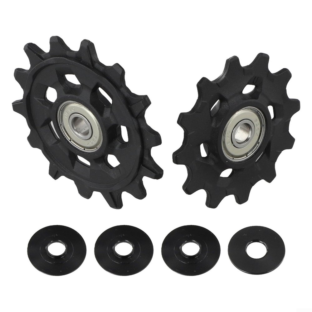12T+14T Aluminium Rear Derailleur Pulley Guide Wheel Set for SRAM for Eagle 12-Speed XX1/X01/GX/SX, Black