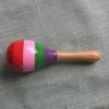 Portable Attractive Wooden Rattles Egg Shaker Shaker Sand Hammer Toy 1 Piece (Random Color Pattern) Wooden Rattle Set view 4
