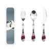 3-Piece Kids Silverware Set, Stainless Steel Reusable Children Safe Knife Spoon Fork Set With Storage Case Alpaca Children Flatware Set For Kids Lunch Box view 1