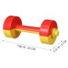 Alasum Kids Dumbbells Plastic Dumbbell Toy Fitness Barbell Set for Children Lightweight Safe Ergonomic Grip Arm Shoulder Muscle Development Home Exercise(red & Yellow Patchwork) view 2