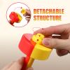 Alasum Kids Dumbbells Plastic Dumbbell Toy Fitness Barbell Set for Children Lightweight Safe Ergonomic Grip Arm Shoulder Muscle Development Home Exercise(red & Yellow Patchwork) view 3