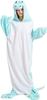 Animal Mouth Sleeping Bag, Flannel Crocodile Shark Blanket, Wearable Plush Pajama Sleeping Sack for Home & Travel (Blue, XL) view 4