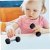 2 Pcs Dumbbells for Baby Mini 1.8x4.7 In Silicone Hand Weight Lifting Set for Fitness Exercise Funny Sport Toys for Toddlers (Black) Kids Weight Set Dumbbell Baby Dumbbell Toy. view 4